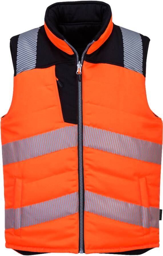 Warnschutz-Weste gefüttert PW374 Klasse 1/2 PW374OBRL Größe L Farbe warnorange / schwarz