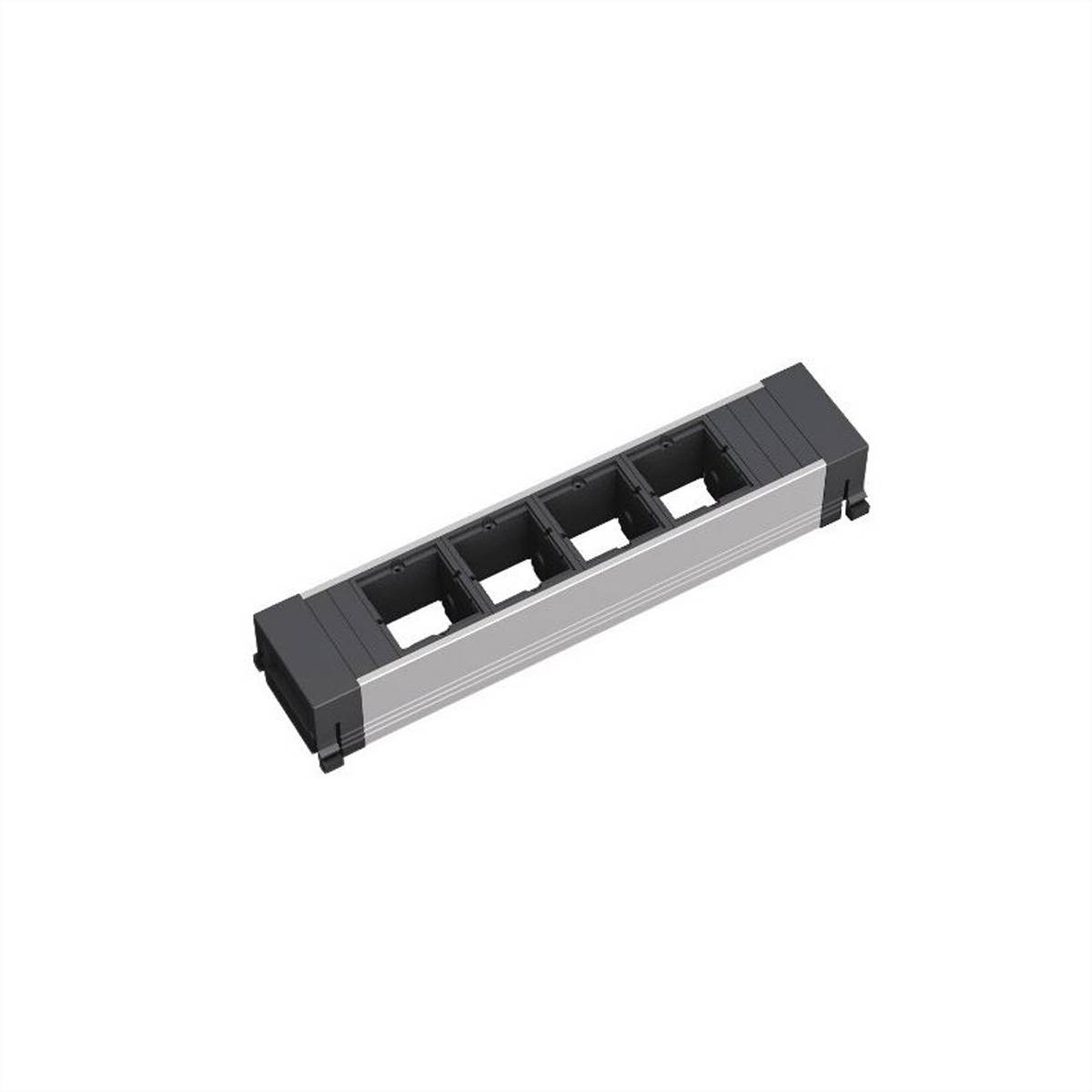 Bachmann 909.000 Steckdosenleiste Aluminium, Schwarz 1St.