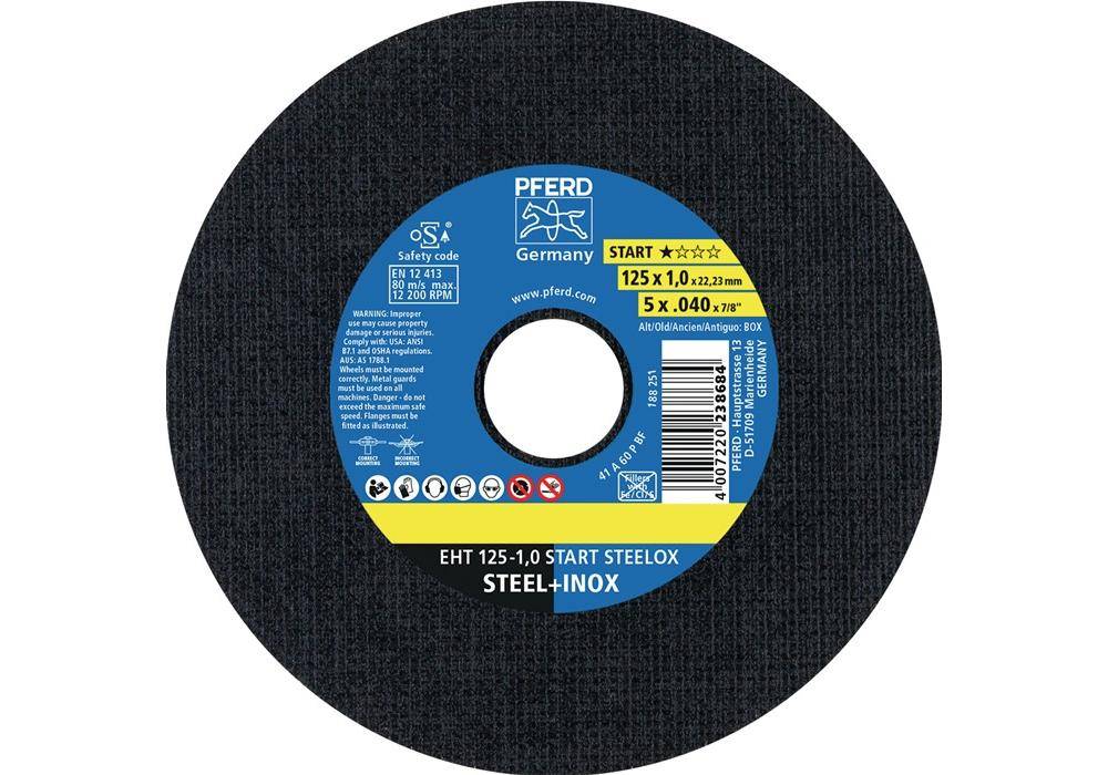 EHT 125-1,0 MM BOX (50) 69198290 Disco di taglio dritto 125 mm 22.23 mm 50 pz. -