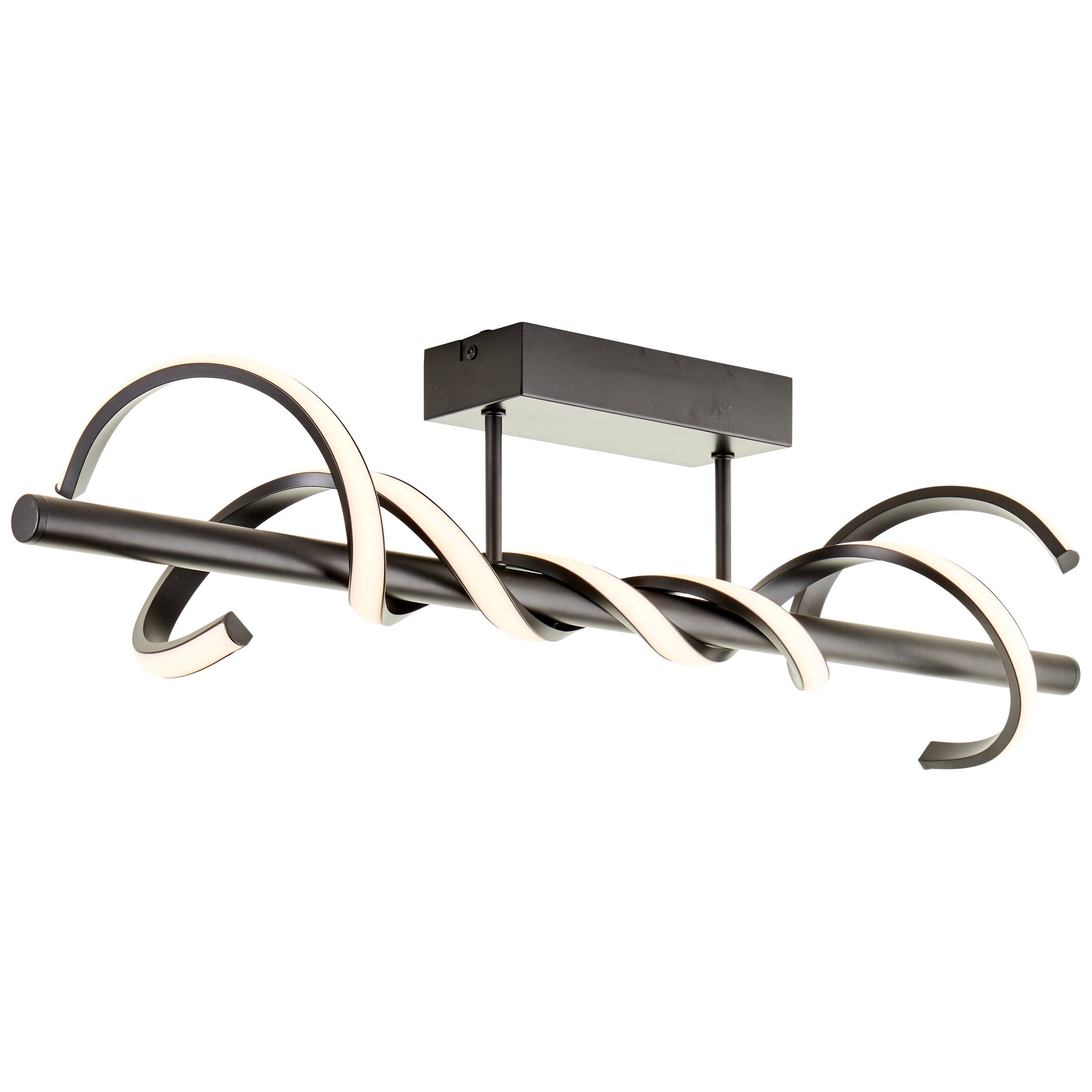 Brilliant Amalie LED Deckenleuchte 80cm schwarz, Metall/Kunststoff, 1x LED integ