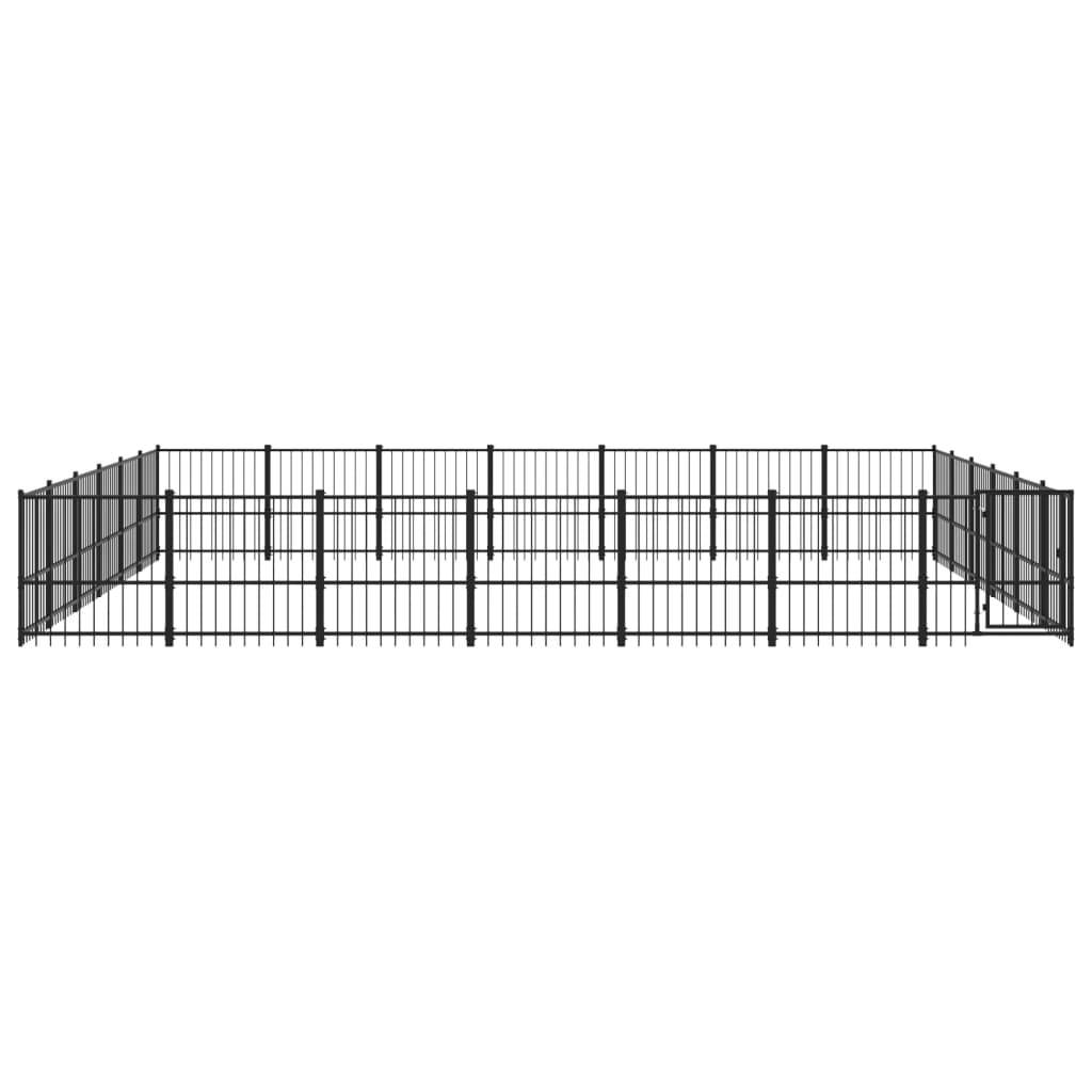 vidaXL Outdoor-Hundezwinger Stahl 39,52 m²