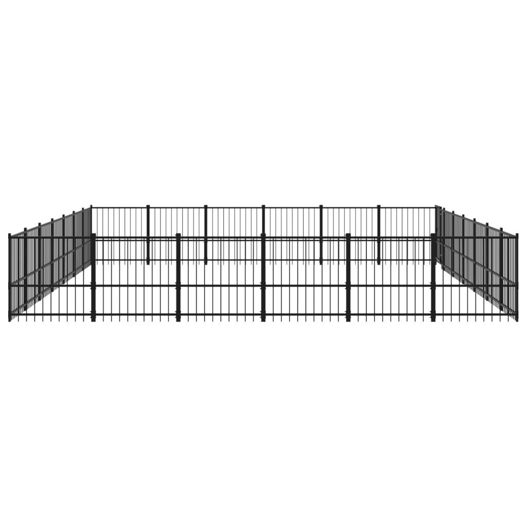 vidaXL Outdoor-Hundezwinger Stahl 39,52 m²