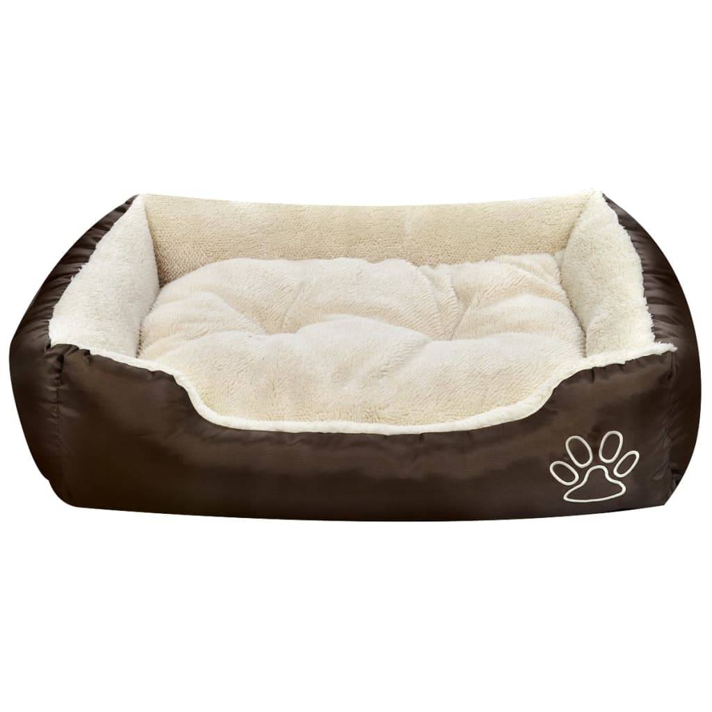 vidaXL Warmes Hundebett mit Polsterkissen L