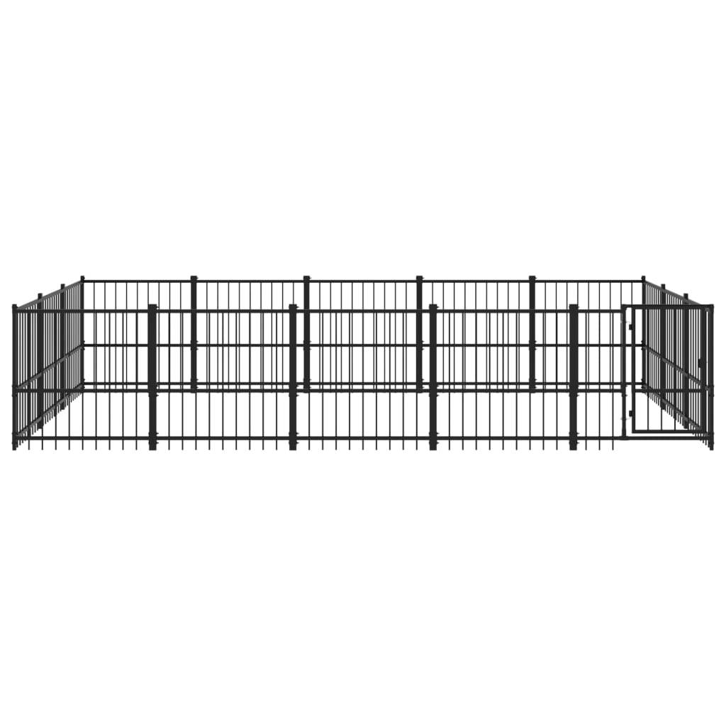 vidaXL Outdoor-Hundezwinger Stahl 14,11 m²