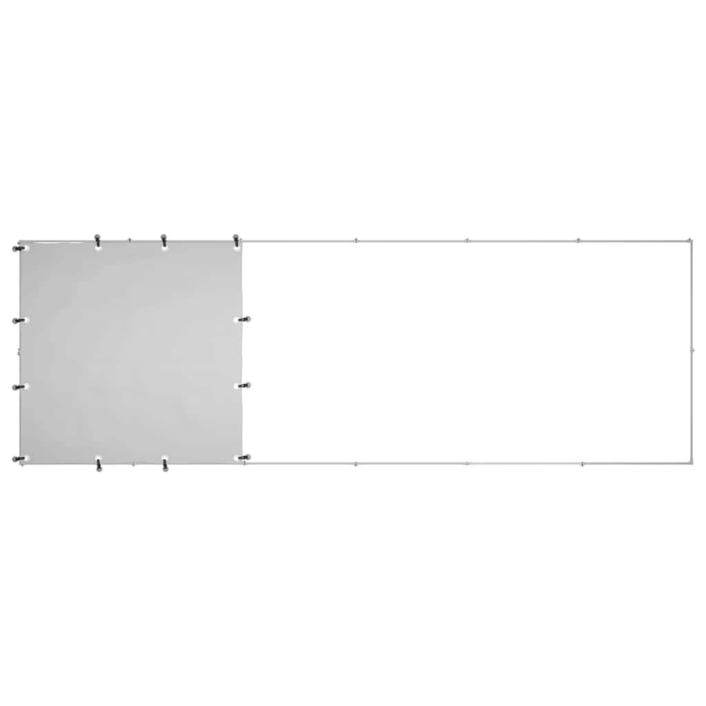 vidaXL Hundezwinger Silbern 330x110x110 cm Stahl
