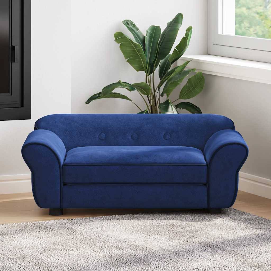 vidaXL Hundesofa Blau 72x45x30 cm Plüsch