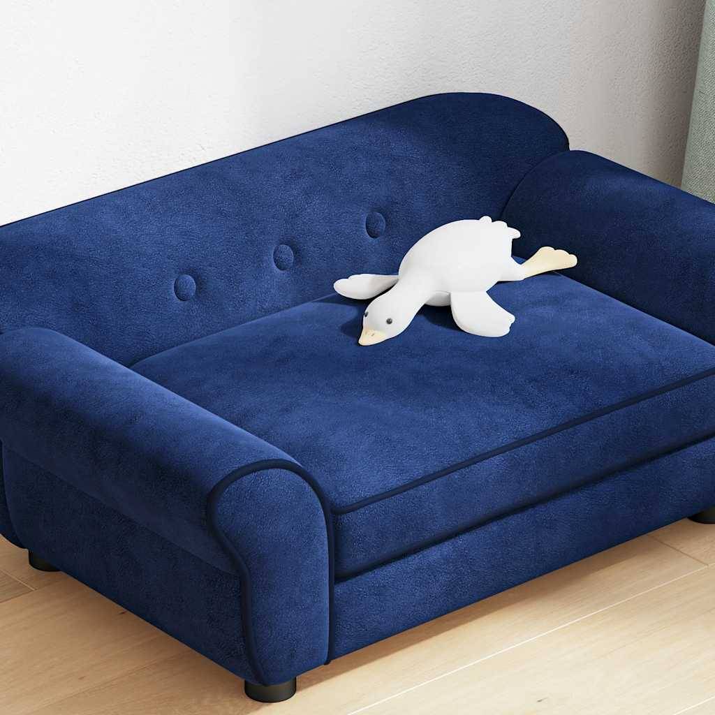 vidaXL Hundesofa Blau 72x45x30 cm Plüsch