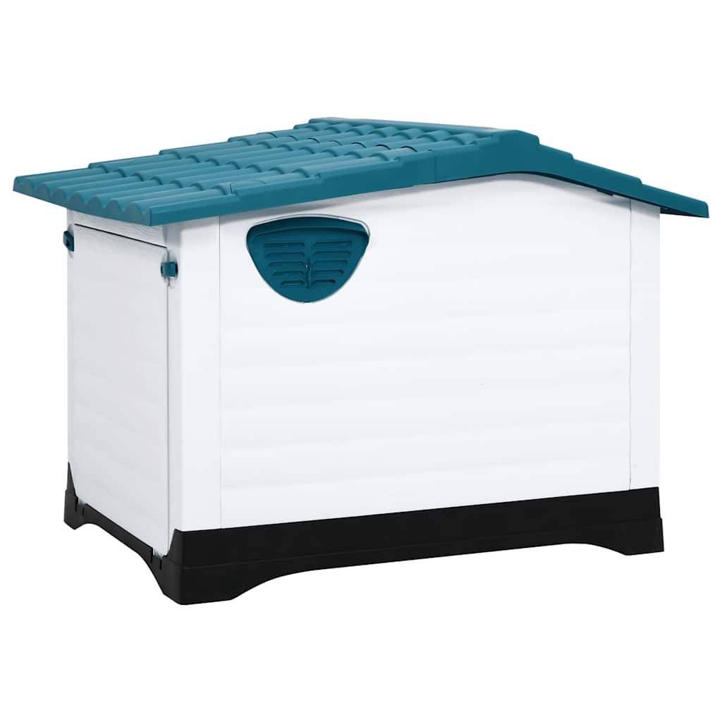 vidaXL Hundehütte Blau 90,5x68x66 cm Polypropylen