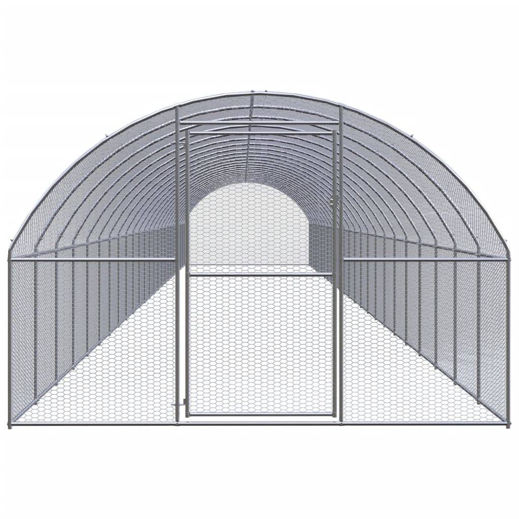vidaXL Outdoor-Hühnerstall 3x24x2 m Verzinkter Stahl