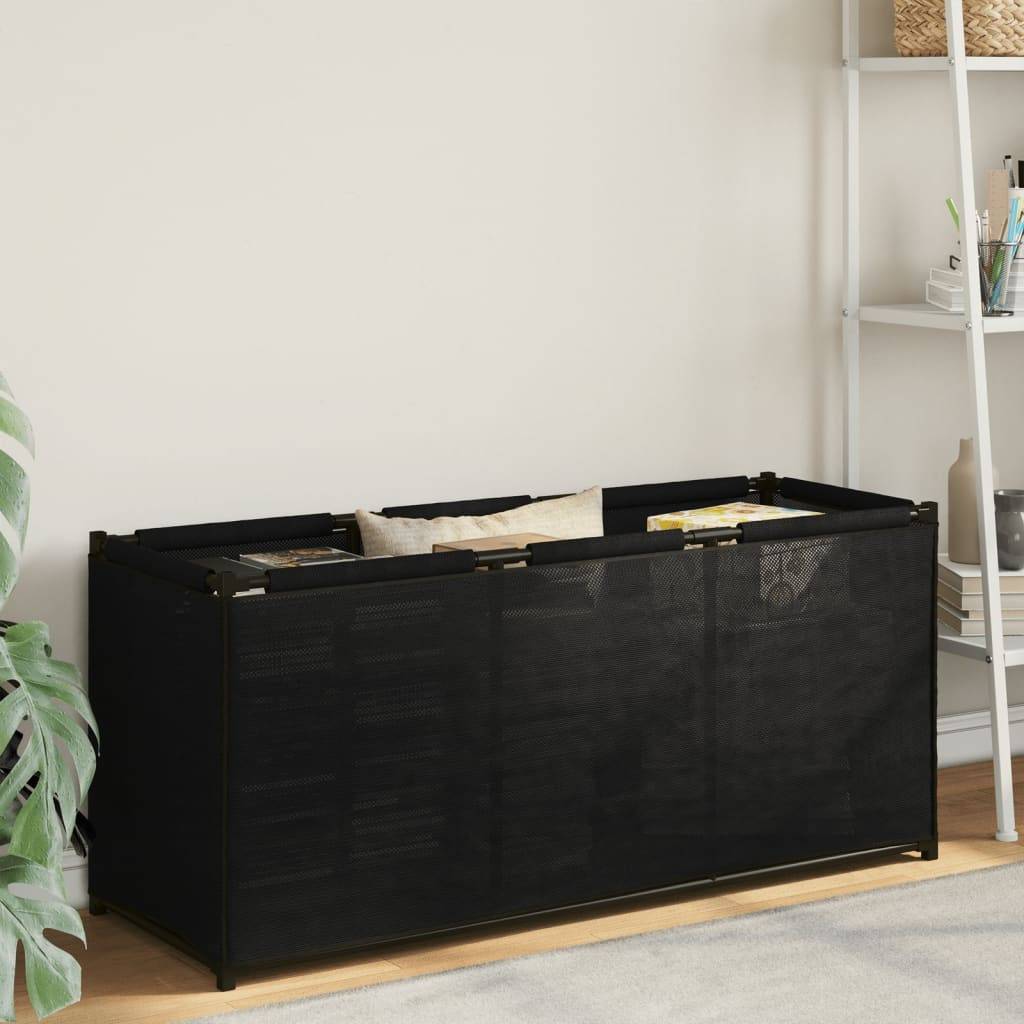 vidaXL Aufbewahrungsbox Schwarz 105x34,5x45 cm Stoff