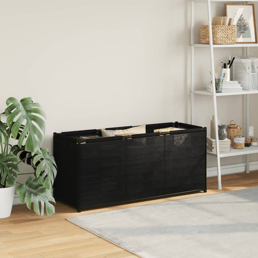 vidaXL Aufbewahrungsbox Schwarz 105x34,5x45 cm Stoff