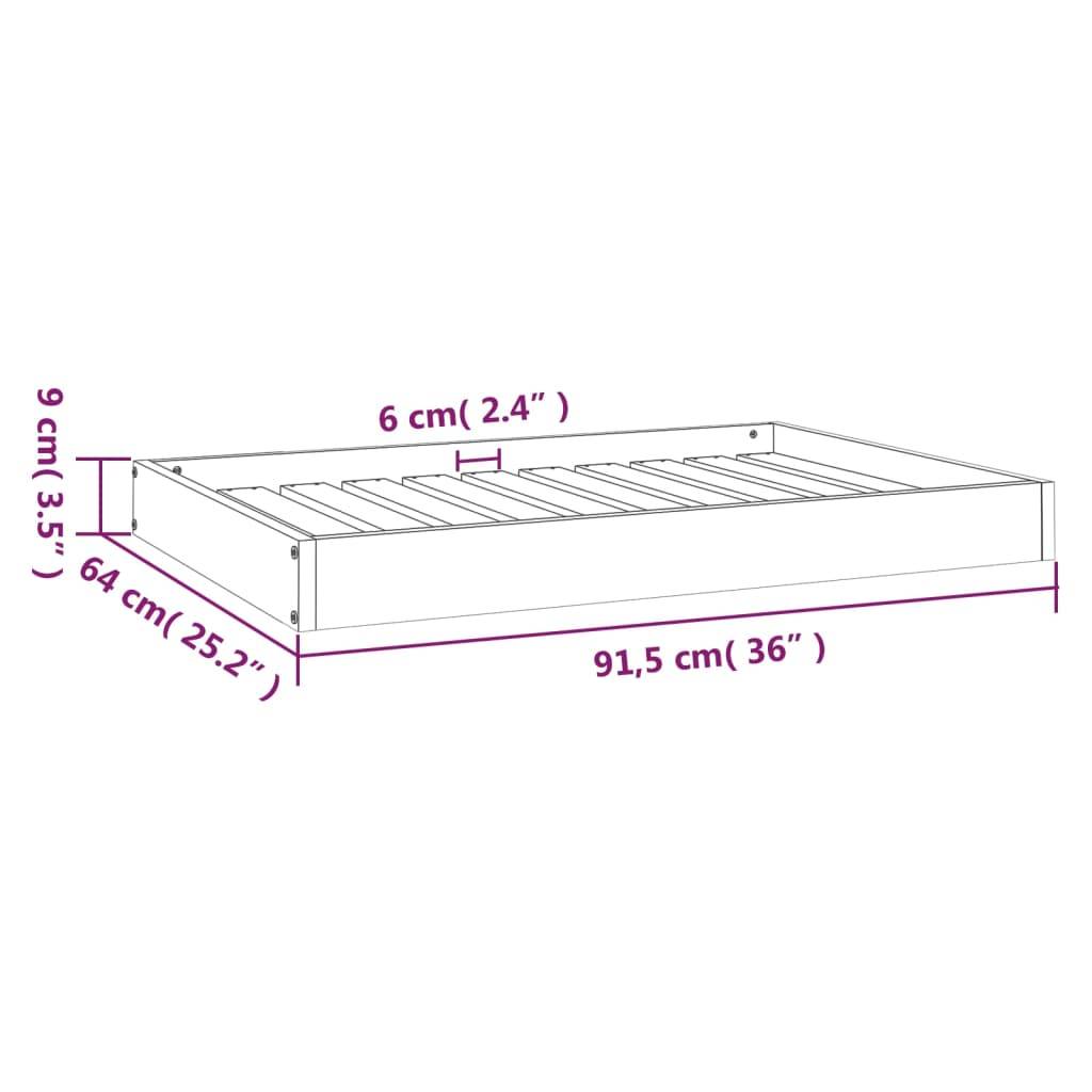 vidaXL Hundebett Honigbraun 91,5x64x9 cm Massivholz Kiefer