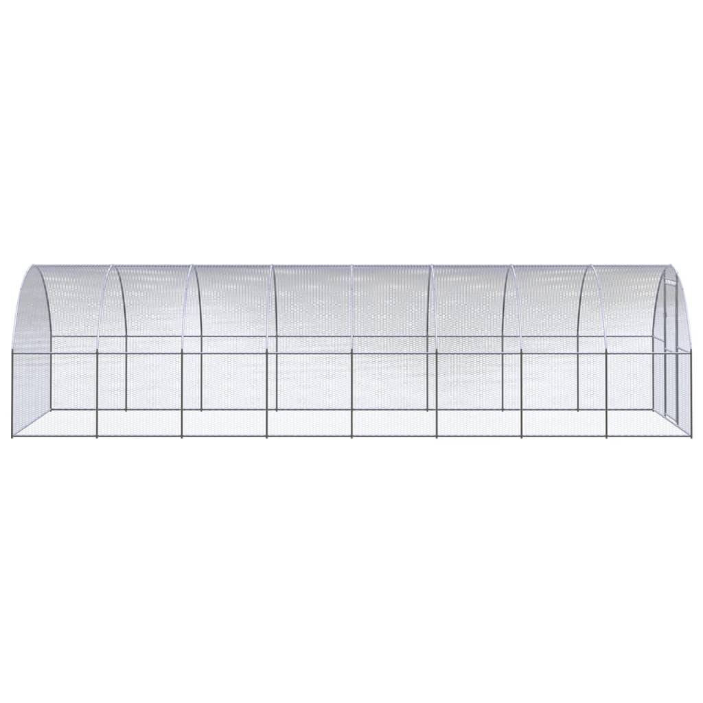 vidaXL Outdoor-Hühnerstall 3x8x2 m Verzinkter Stahl