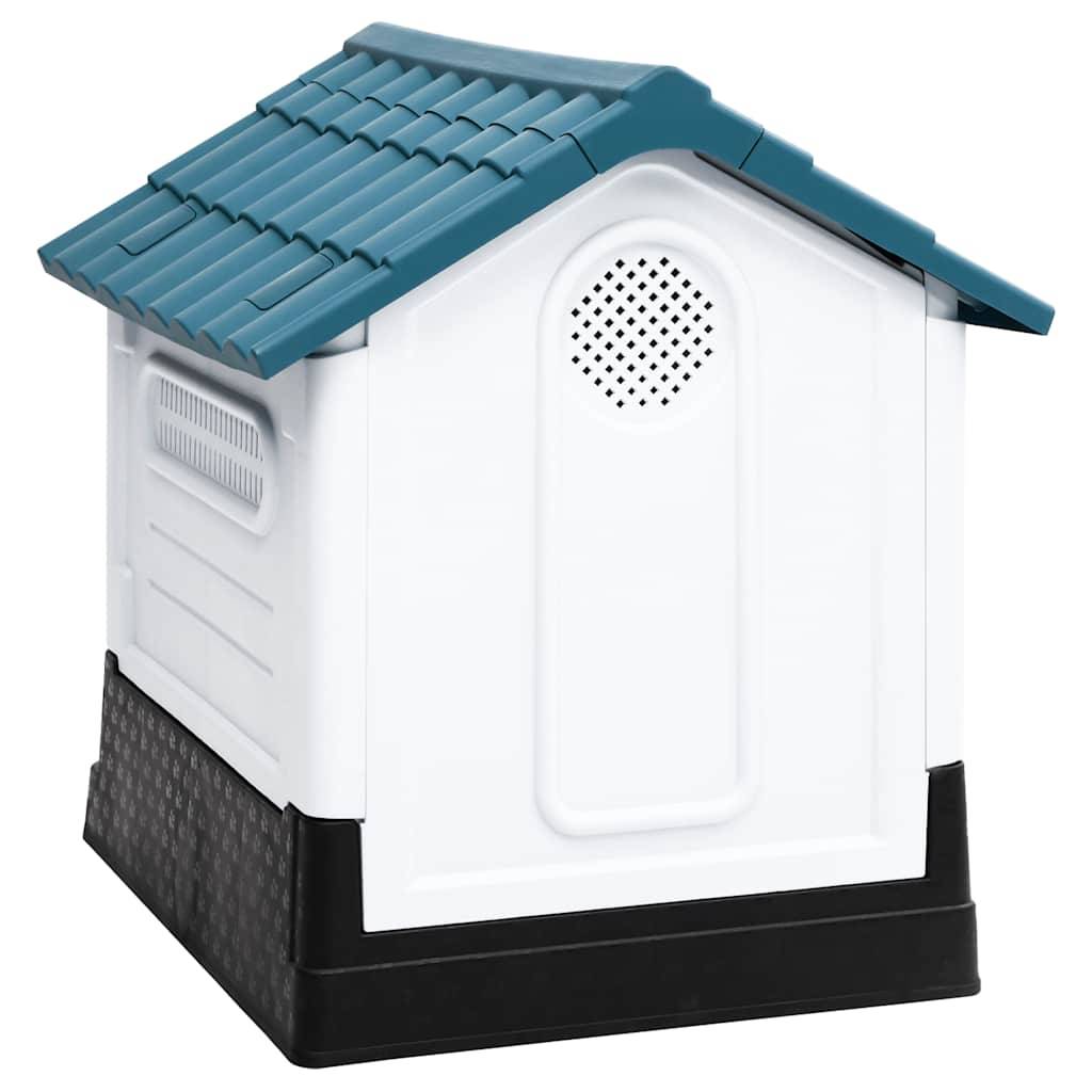 vidaXL Hundehütte Blau 57x68x66 cm Polypropylen