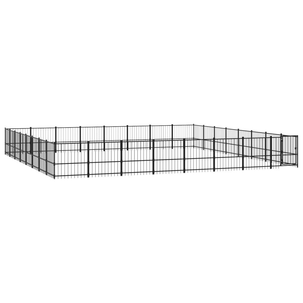 vidaXL Outdoor-Hundezwinger Stahl 60,22 m²