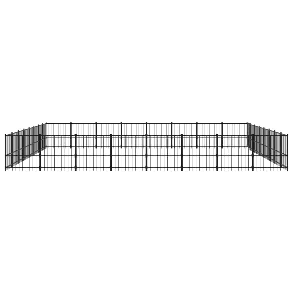 vidaXL Outdoor-Hundezwinger Stahl 60,22 m²