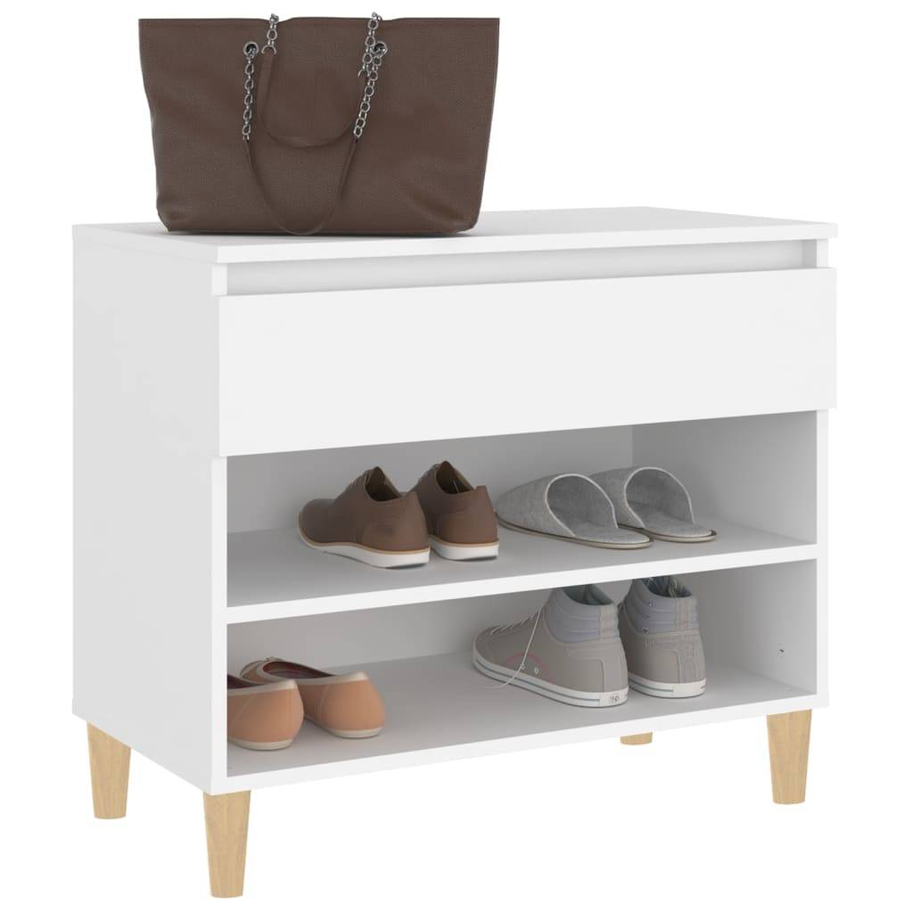 vidaXL Schuhregal Weiß 70x36x60 cm Holzwerkstoff