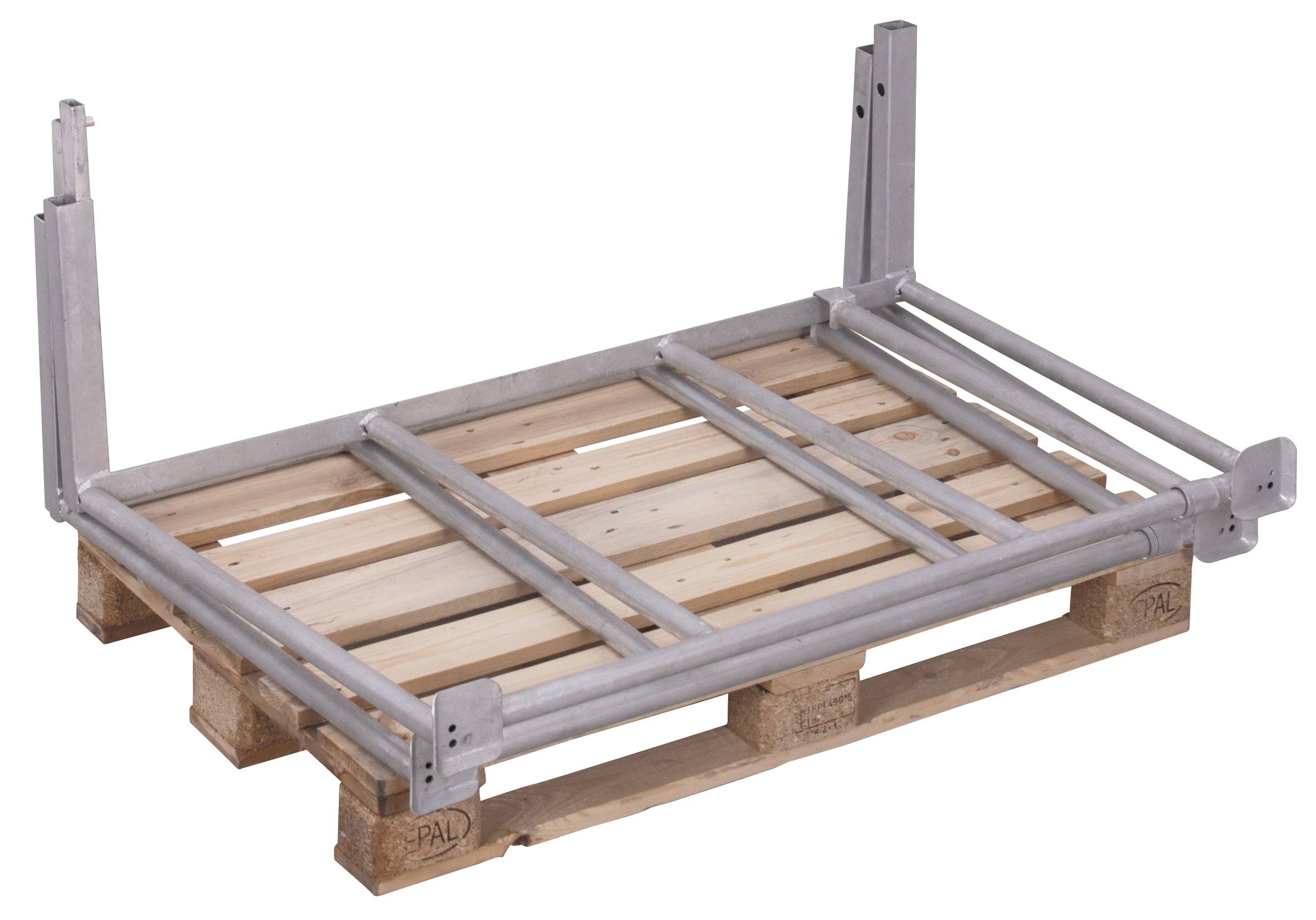 VARIOfit Palettenaufsatz Typ 75 aus verzinktem Stahl 1200x1000mm Maße, 955mm Höhe
