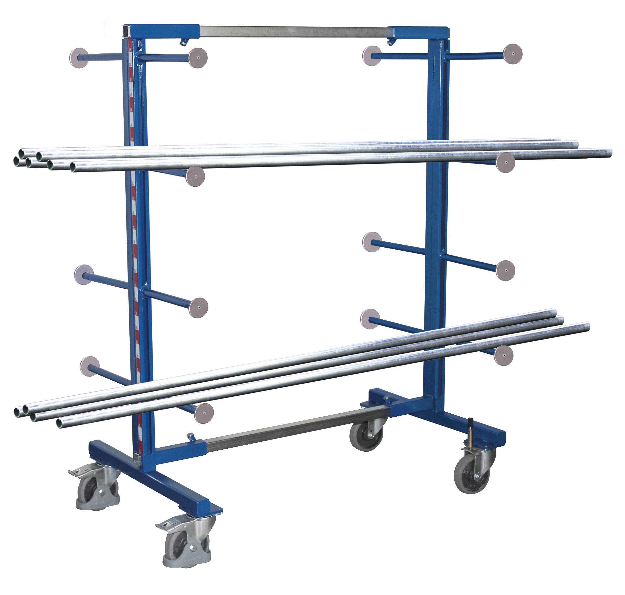 VARIOfit SW-130.007 Tragarmwagen Stahl pulverbeschichtet Traglast (max.): 400kg Bereifung=Vollgummi