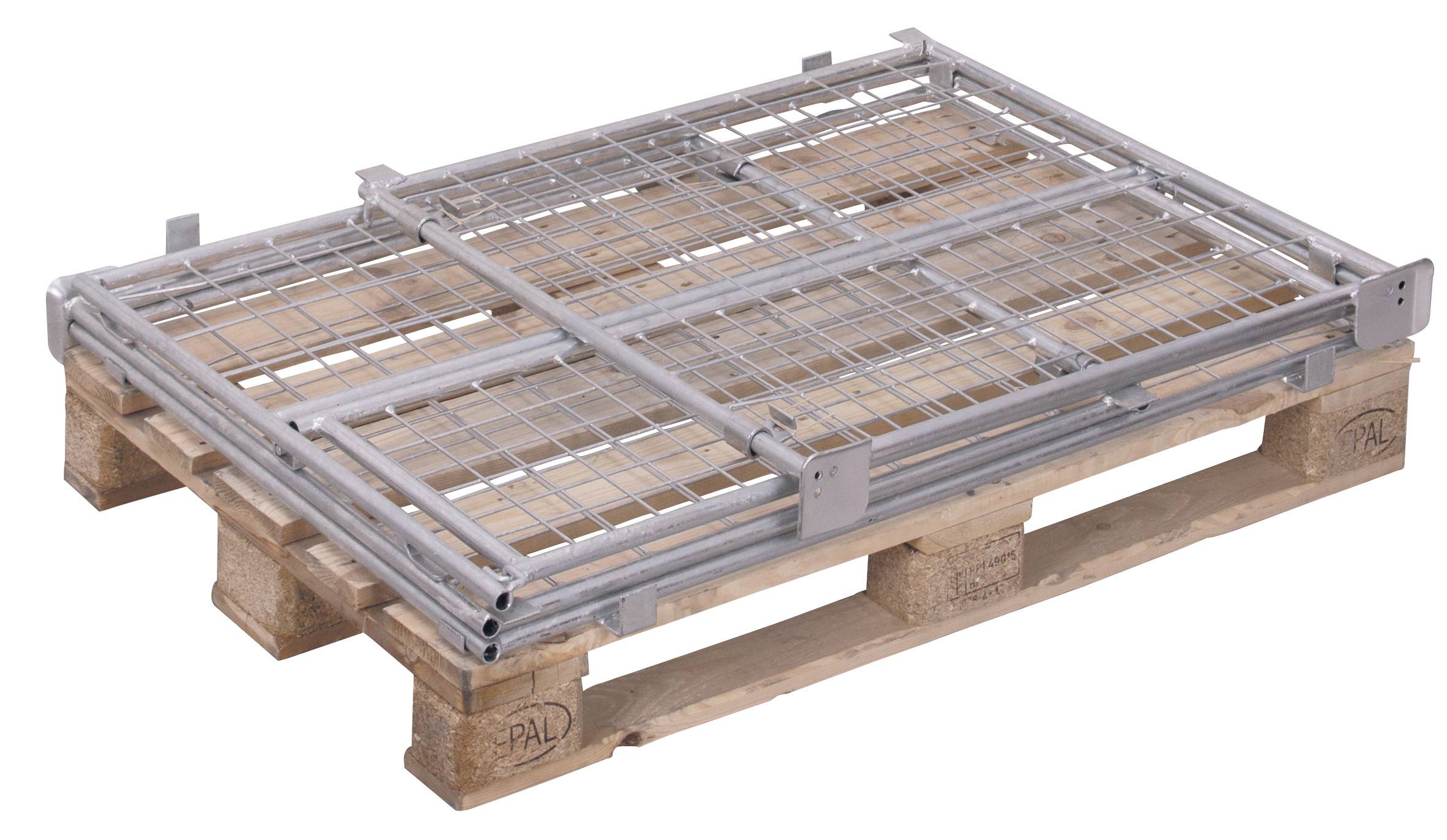 VARIOfit Palettenaufsatz Typ 64 aus verzinktem Stahl 1200x1000mm Maße, 1200mm Höhe