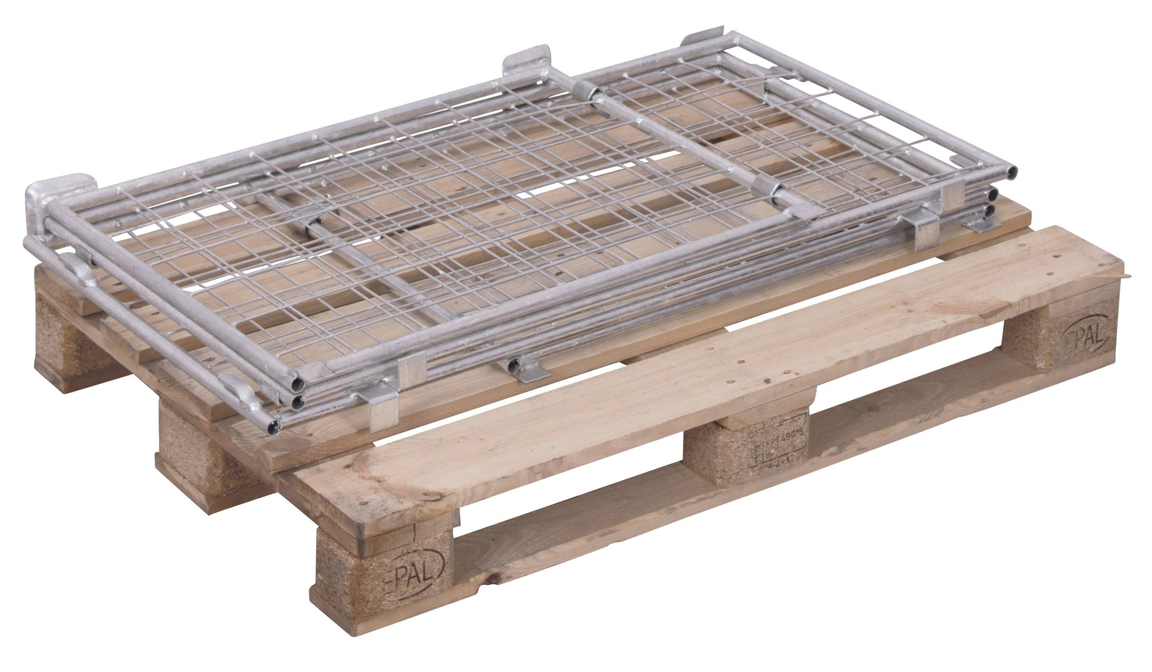 VARIOfit Palettenaufsatz Typ 62 aus verzinktem Stahl 1500kg Auflast 1200x800mm Maße, 400mm Nutzhöh