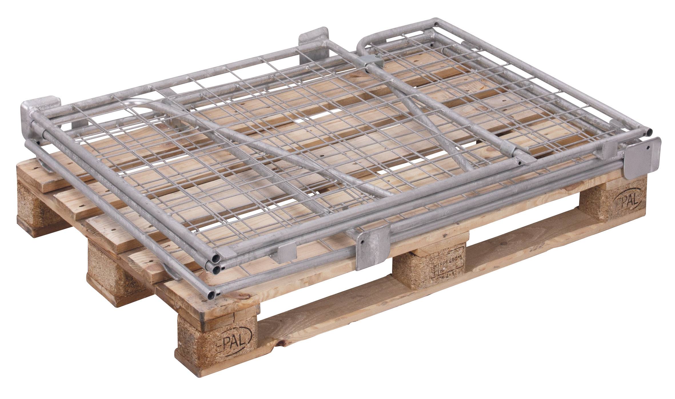 VARIOfit Palettenaufsatz Typ 63 aus verzinktem Stahl 1200x800mm Maße, 800mm Höhe