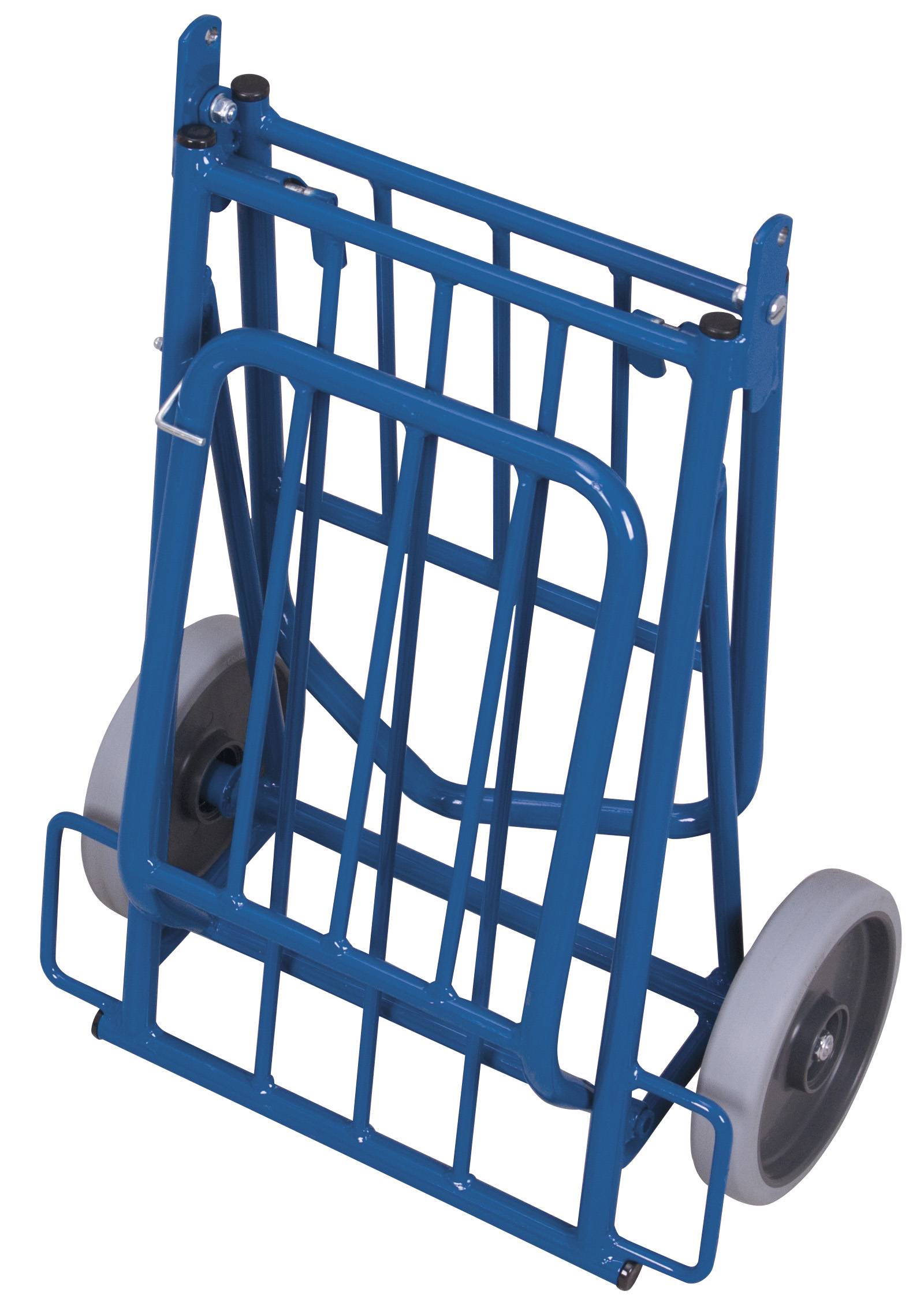 VARIOFIT Paketroller, 2-fach klappbar, Vollgummi-Bereifung, 100 kg Traglast