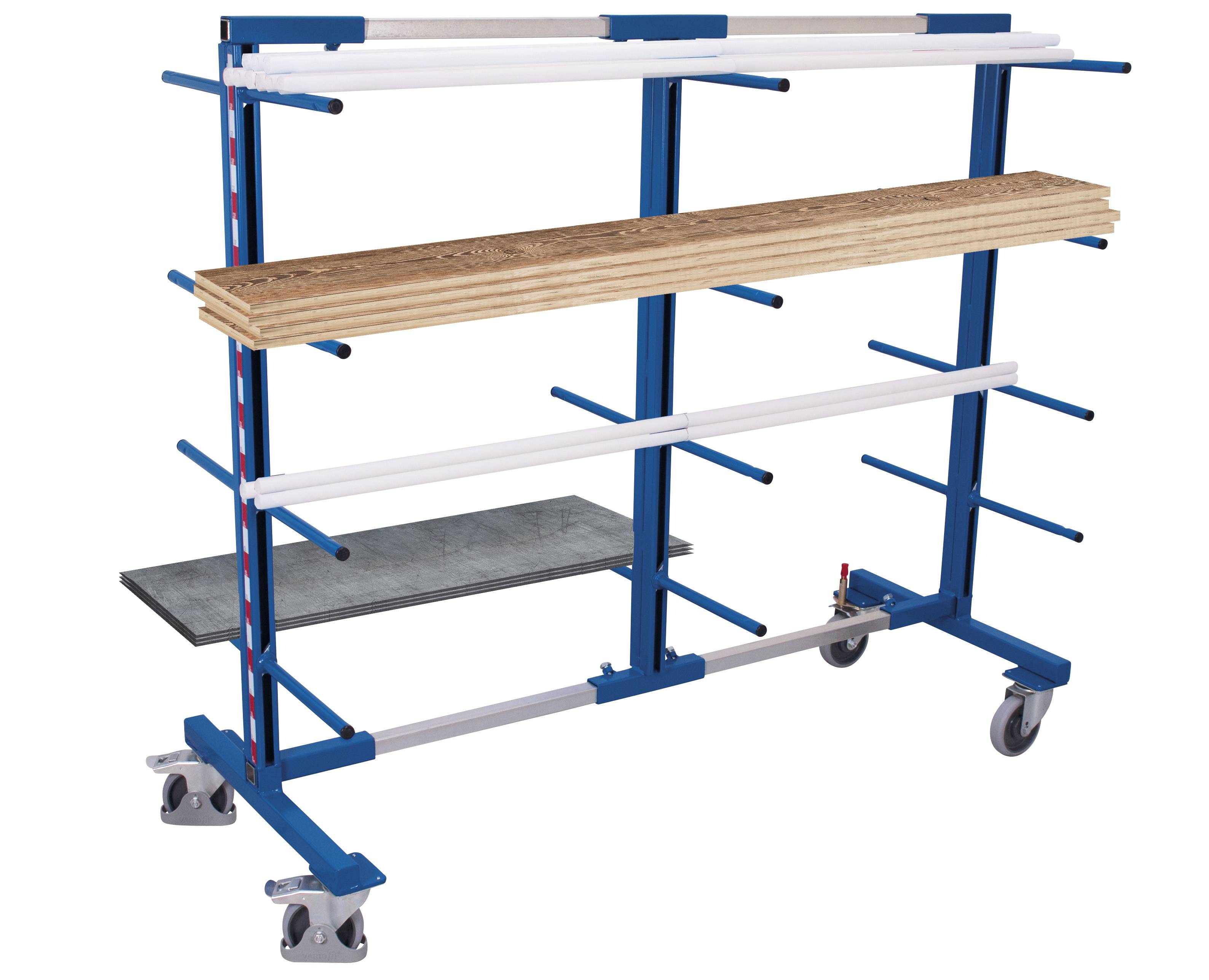 VARIOfit SW-210.007 Tragarmwagen Stahl pulverbeschichtet Traglast (max.): 400kg Bereifung=Vollgummi