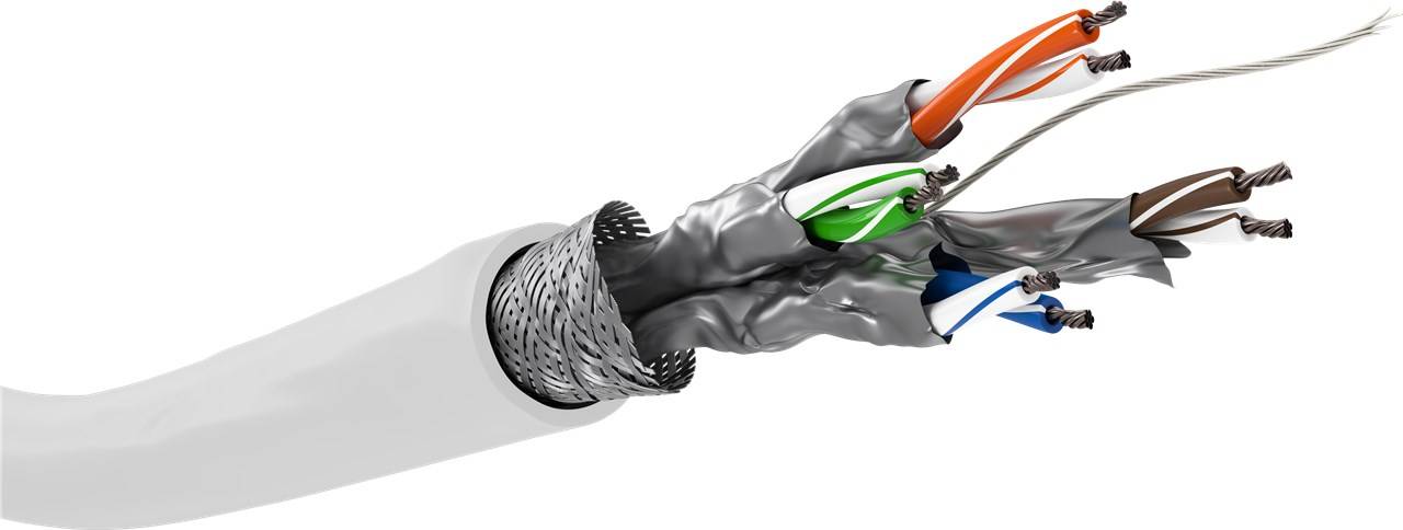 Goobay 94218 CAT 6 Netzwerkkabel S/FTP / CCA Twisted Pair / 250 MHz Patchkabel / LAN Ethernet Kabel AWG 26 / Weiß / 305m