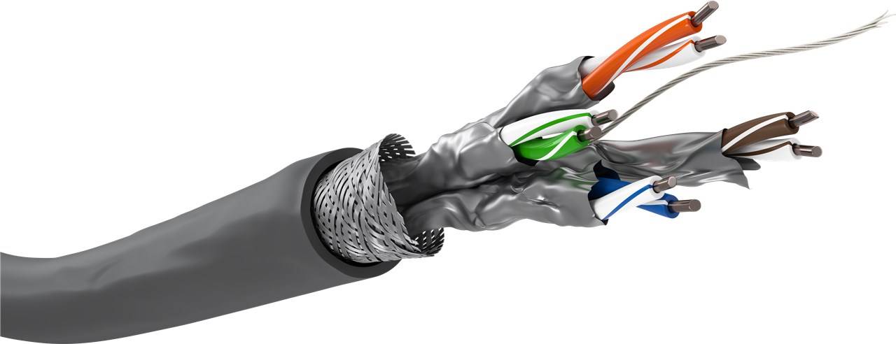 Goobay 95696 CAT 6 Netzwerkkabel S/FTP / CCA Twisted Pair / 250 MHz Patchkabel / LAN Ethernet Kabel AWG 23 / Grau / 305m