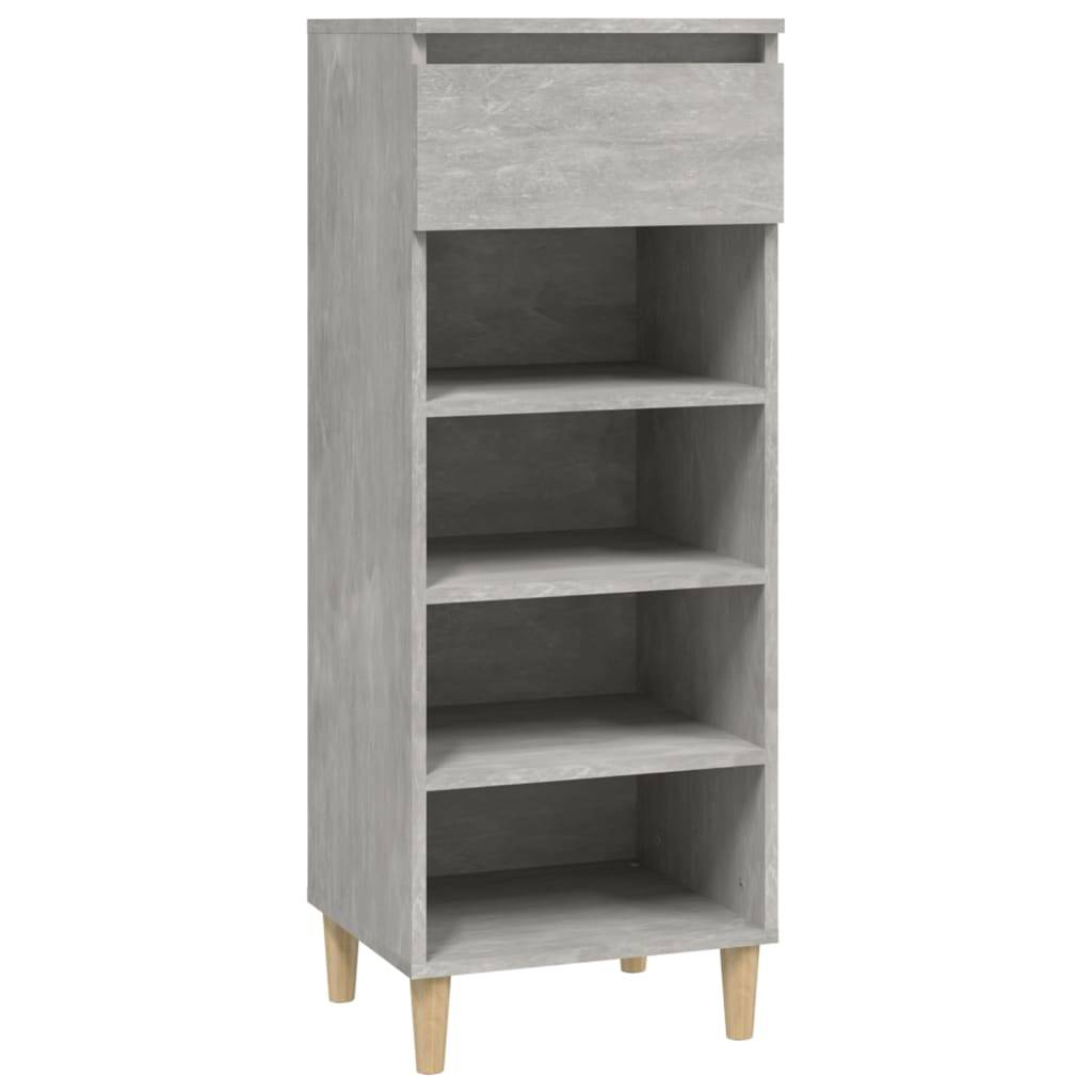 vidaXL Schuhschrank Betongrau 40x36x105 cm Holzwerkstoff