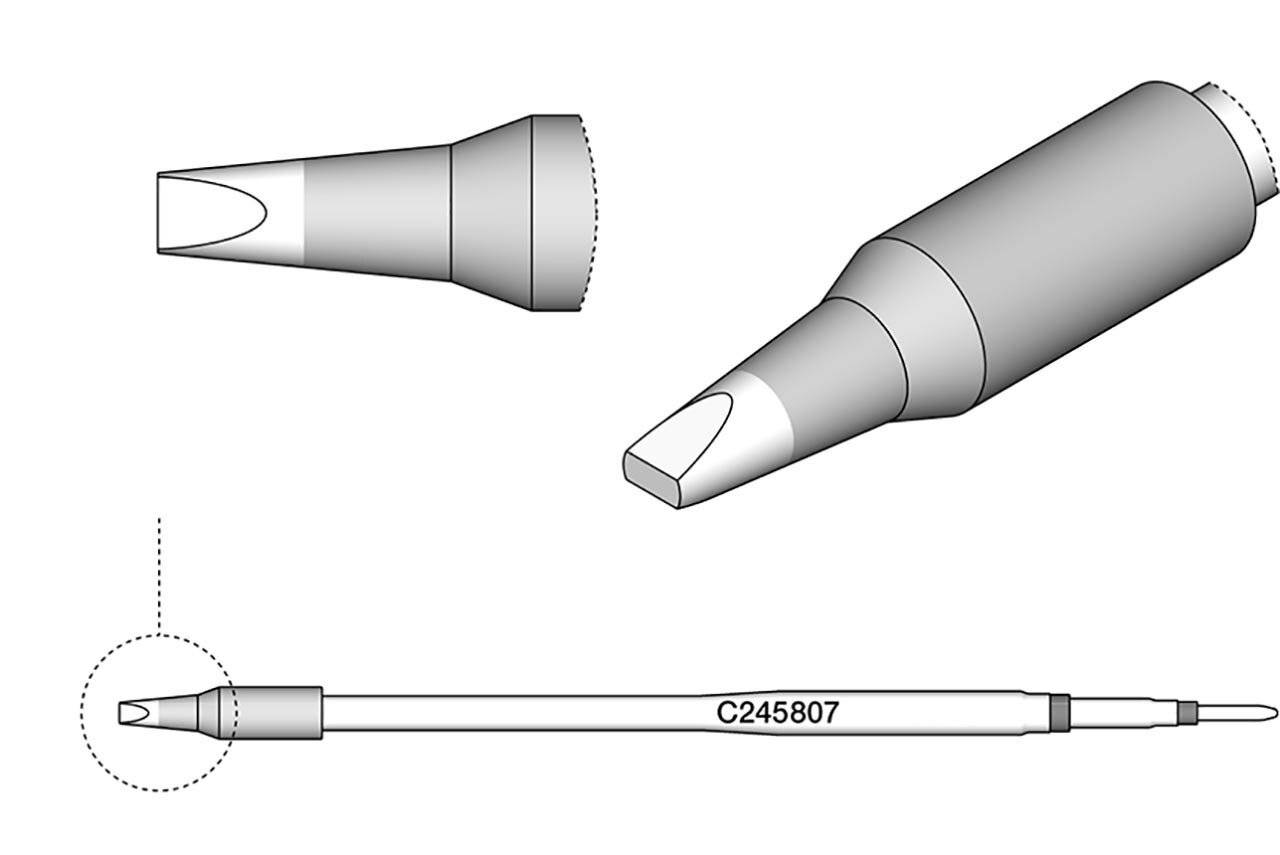 Lötspitze meißelförmig, 2,2 x 1,0 mm, C245807