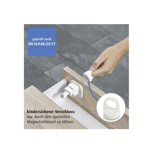 Reer Magnetschloss, 1 Stück, Schrank-Sicherung und Schubladen-Sicherung, vom Schwäbischen Reer Magnetschloss, 1 Stück, Schrank-Sicherung und Schubladen-Sicherung, vom Schwäbischen