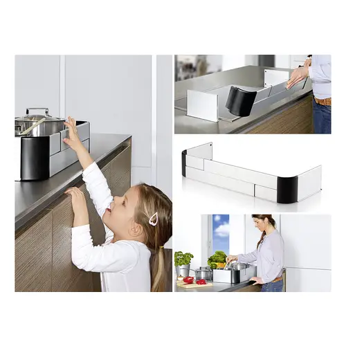 reer Herdschutzgitter Premium zum Kleben, größenverstellbar 44-65 cm, für Induktion und reer Herdschutzgitter Premium zum Kleben, größenverstellbar 44-65 cm, für Induktion und