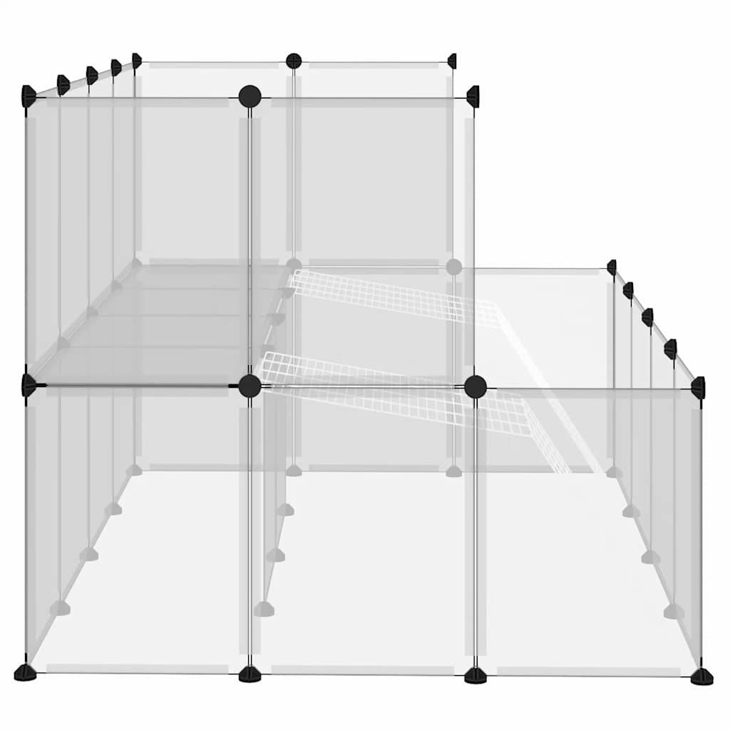 vidaXL Kleintierkäfig Transparent 143x107x93 cm PP und Stahl