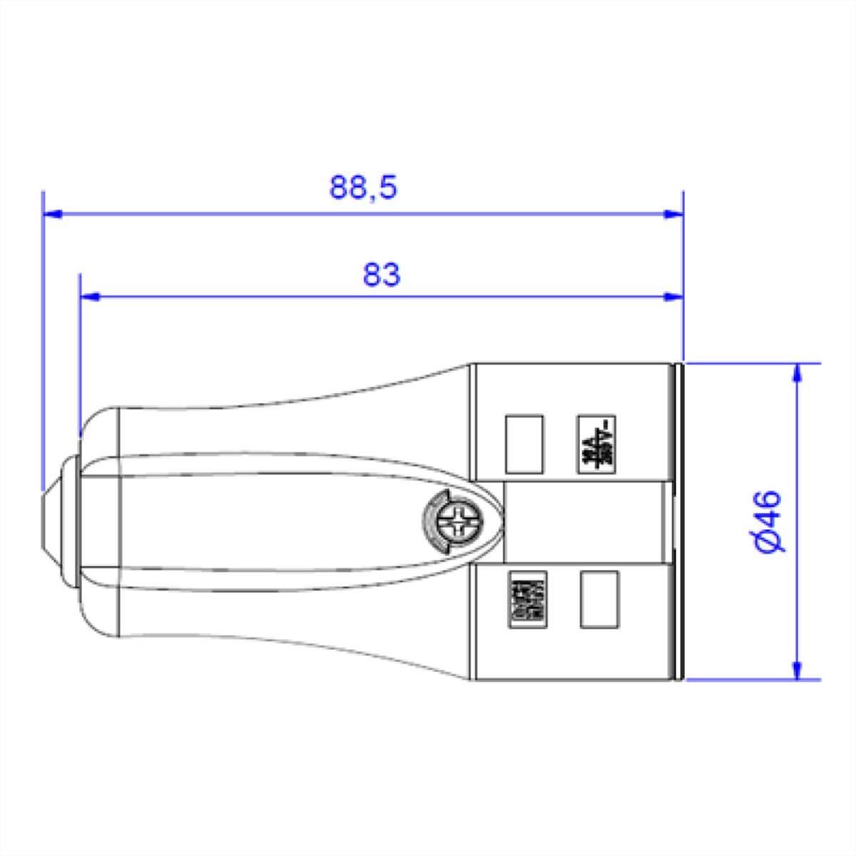 Bachmann 960.203 Schutzkontaktkupplung Polyamid 250 V Weiß IP20