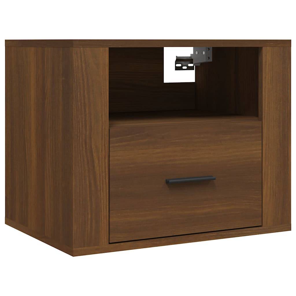 vidaXL Wand-Nachttisch Braun Eichen-Optik 50x36x40 cm