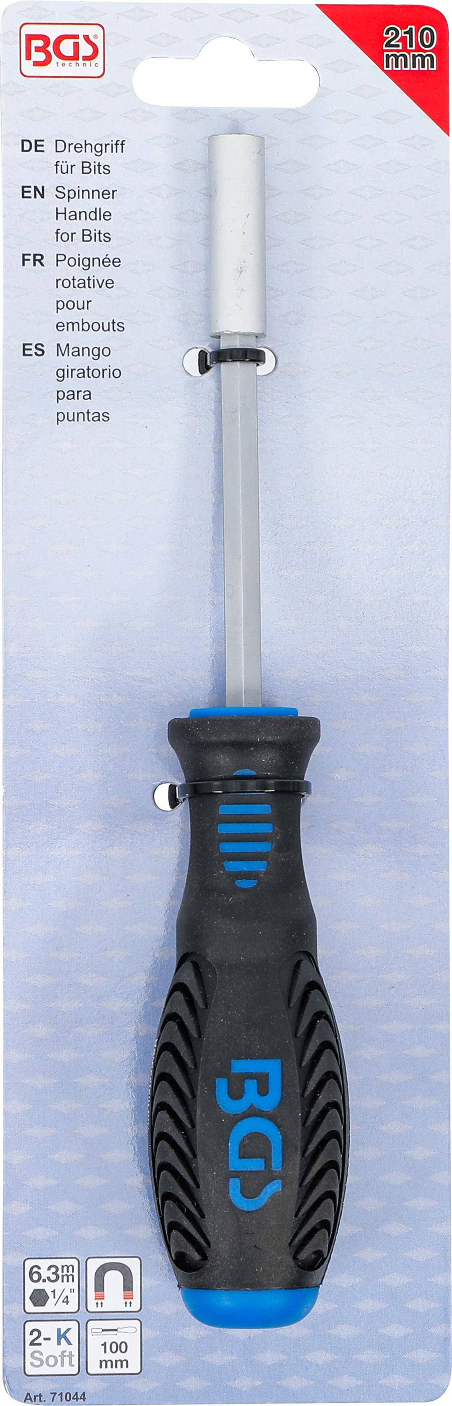 BGS 71044 Drehgriff für Bits, Abtrieb Innensechska nt 6,3 mm (1/4"), 210 mm