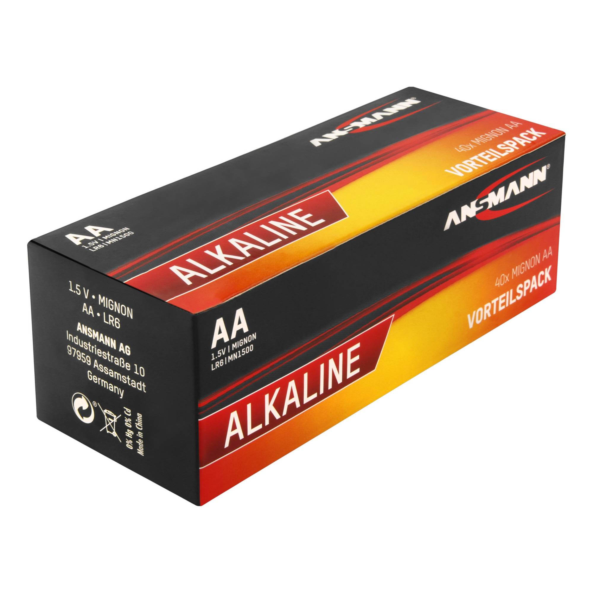 ANSMANN Alkaline Batterie Mignon AA / LR6 40 Stück
