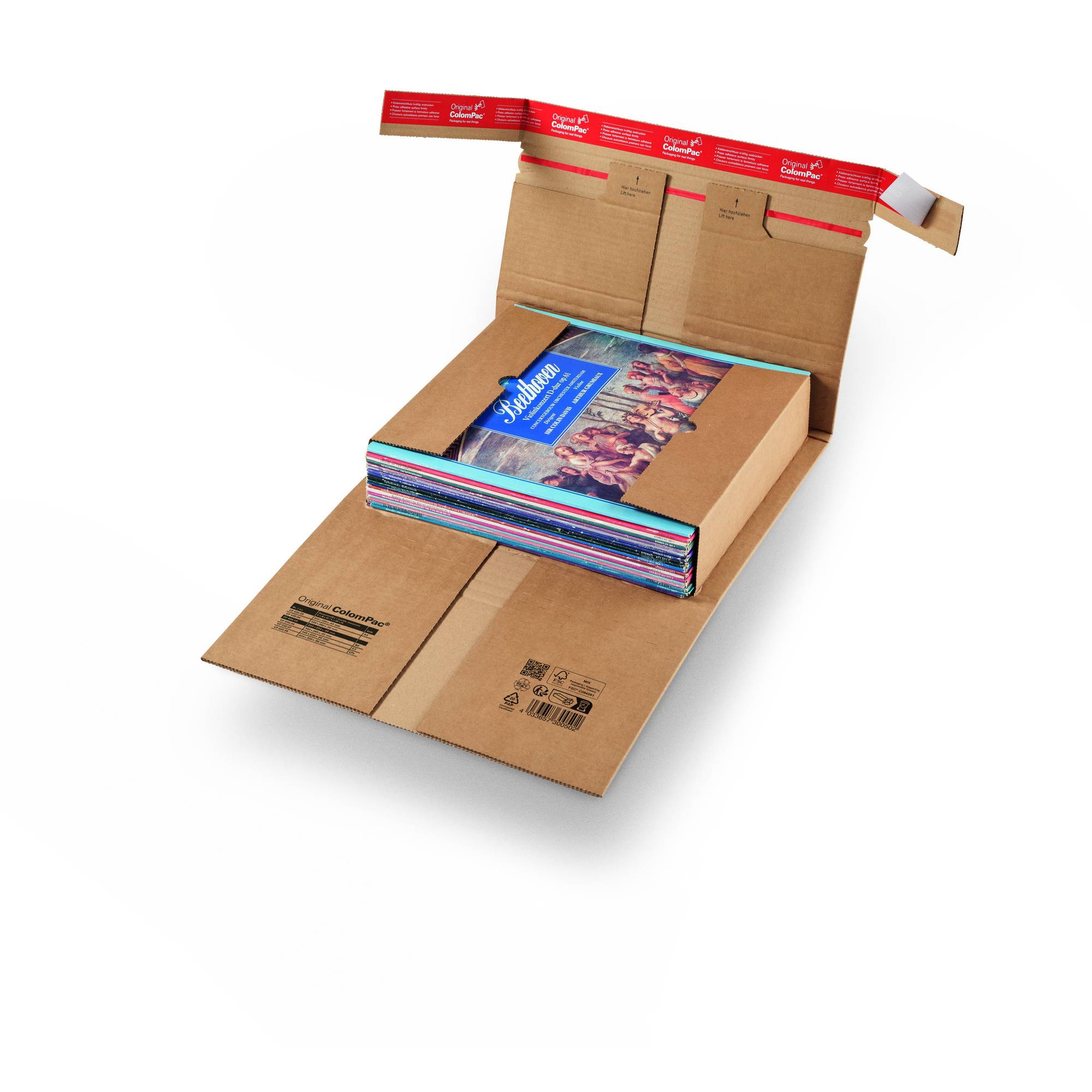 Versandverpackung 320x320x60mm braun