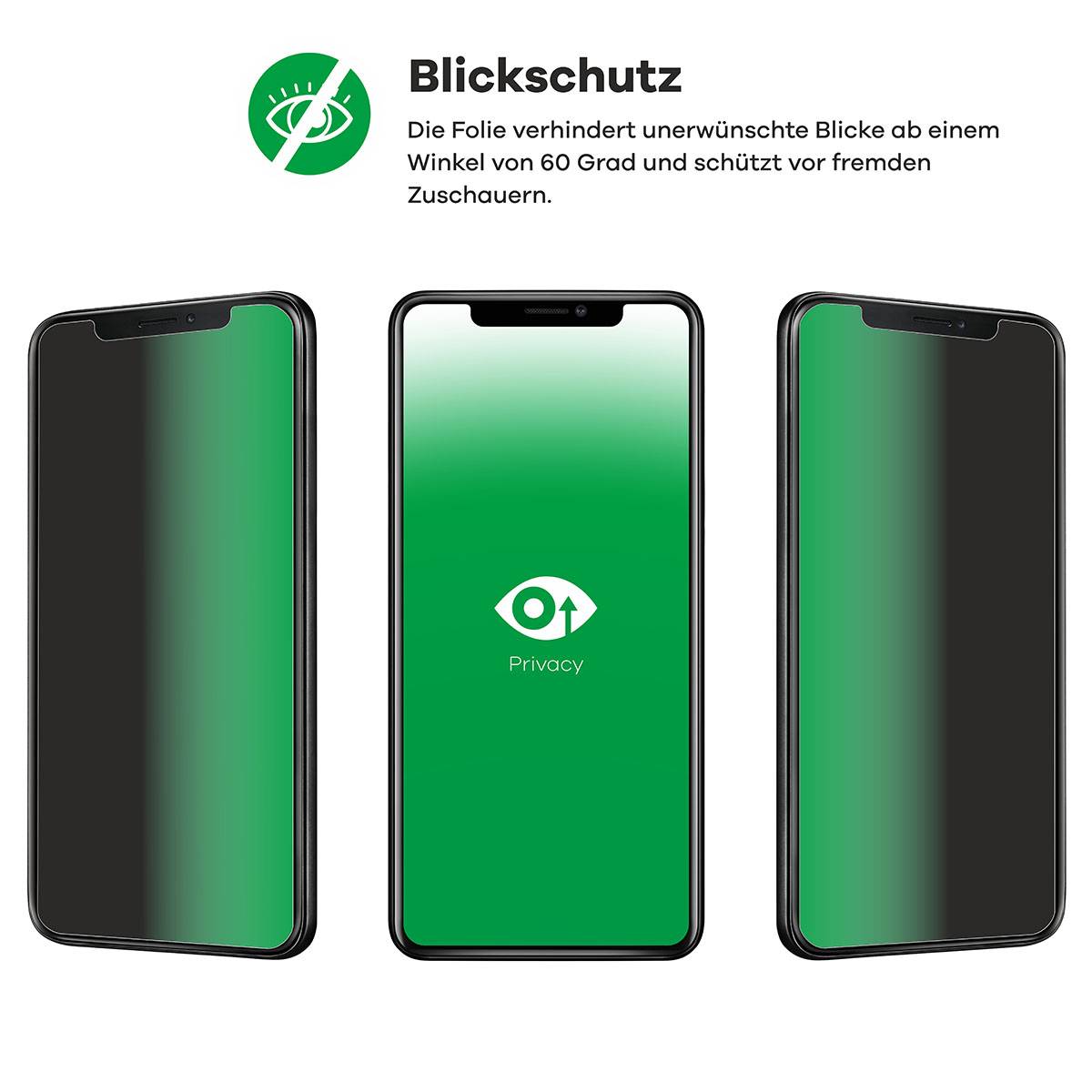 upscreen Blickschutzfolie für Doogee S98 Anti-Spy Privacy Blaulichtschutz Sichtschutzfolie
