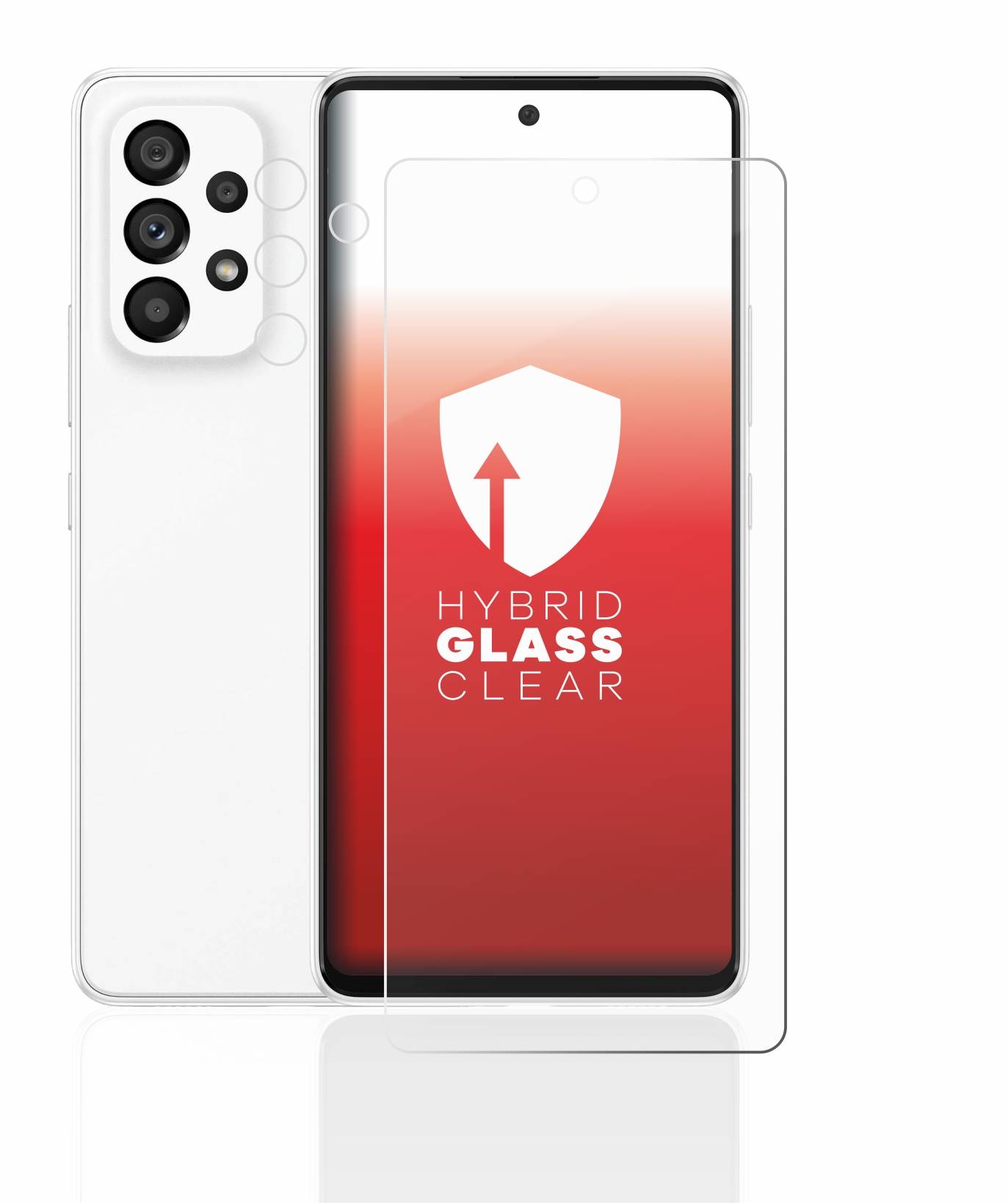 upscreen Hybrid Glas Schutz-Folie für Samsung Galaxy A53 5G (Display+Kamera)