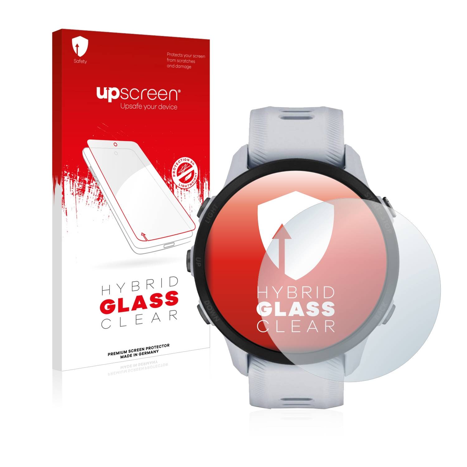 upscreen Hybrid Glas Panzer-Folie für Garmin Forerunner 955