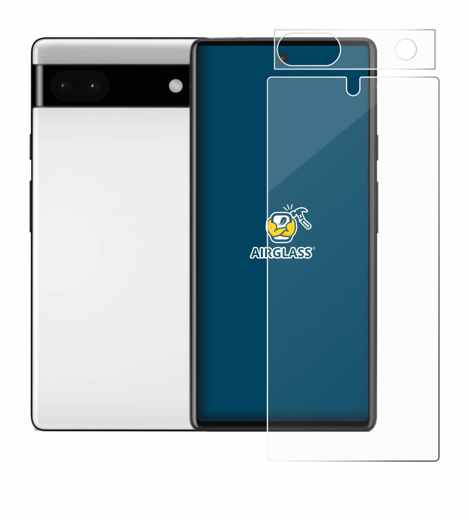 BROTECT AirGlass Glas Schutz-Folie für Google Pixel 6a (Display+Kamera) - Schutzglas