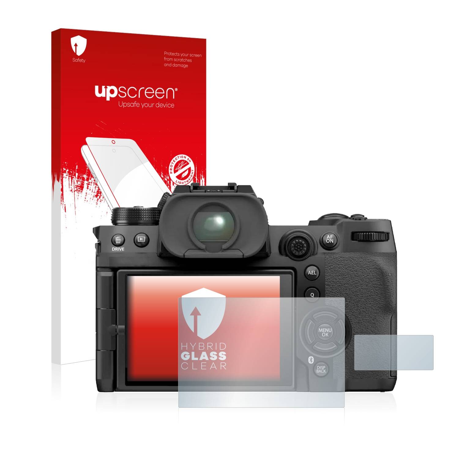upscreen Flexible Schutz Glas Folie für Fujifilm X-H2S Schutzglas 9H Hybridglas Klar