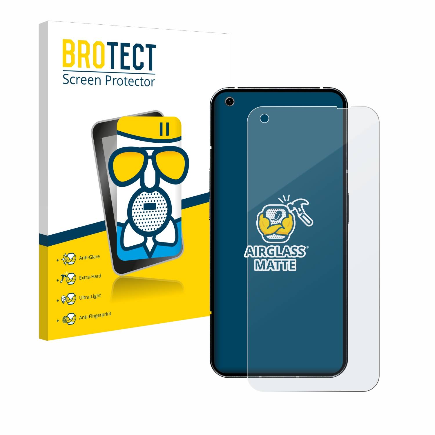 BROTECT AirGlass Flexible Schutz Glas Folie für Nothing Phone (1) Matt Entspiegelt