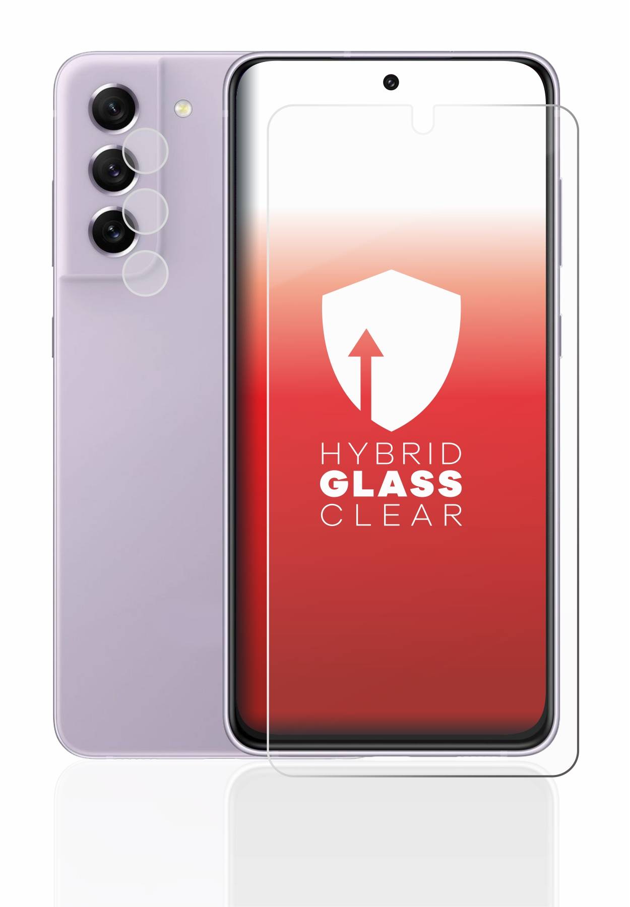 upscreen Hybrid Glas Schutz-Folie für Samsung Galaxy S21 FE 5G (Display+Kamera)
