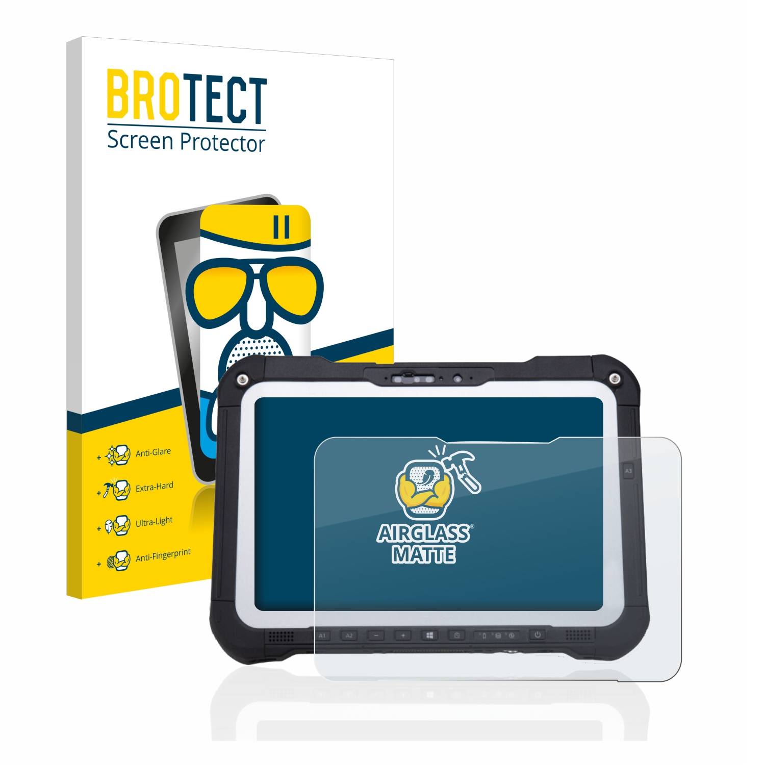 BROTECT AirGlass Flexible Schutz Glas Folie für Panasonic Toughbook FZ-G2 / Toughbook G2 Matt Entspiegelt