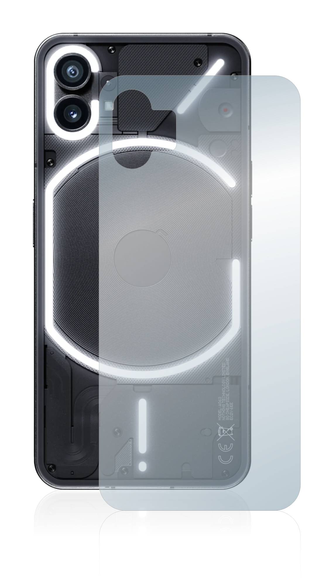 BROTECT AirGlass Flexible Schutz Glas Folie für Nothing Phone (1) (Rückseite) Klar Transparent