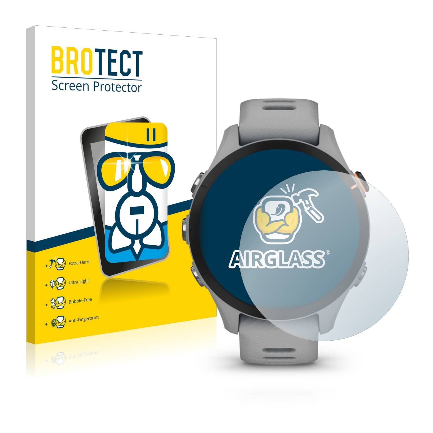 BROTECT AirGlass Glas Schutz-Folie für Garmin Forerunner 255S Music - Schutzglas